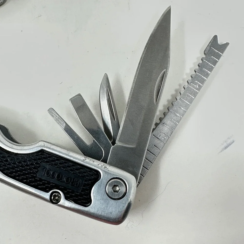Protocol Stainless Steel MultiTool Pliers Knife Saw Nylon Sheath EDC Utility Kit